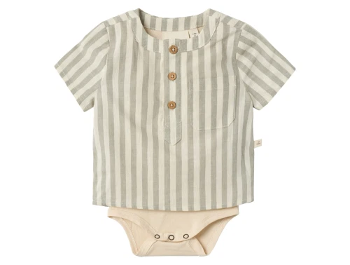 Lil Atelier turtledove stribet loose body skjorte